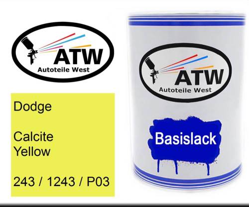 Dodge, Calcite Yellow, 243 / 1243 / P03: 500ml Lackdose, von ATW Autoteile West.